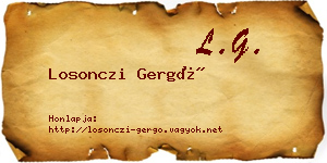 Losonczi Gergő névjegykártya